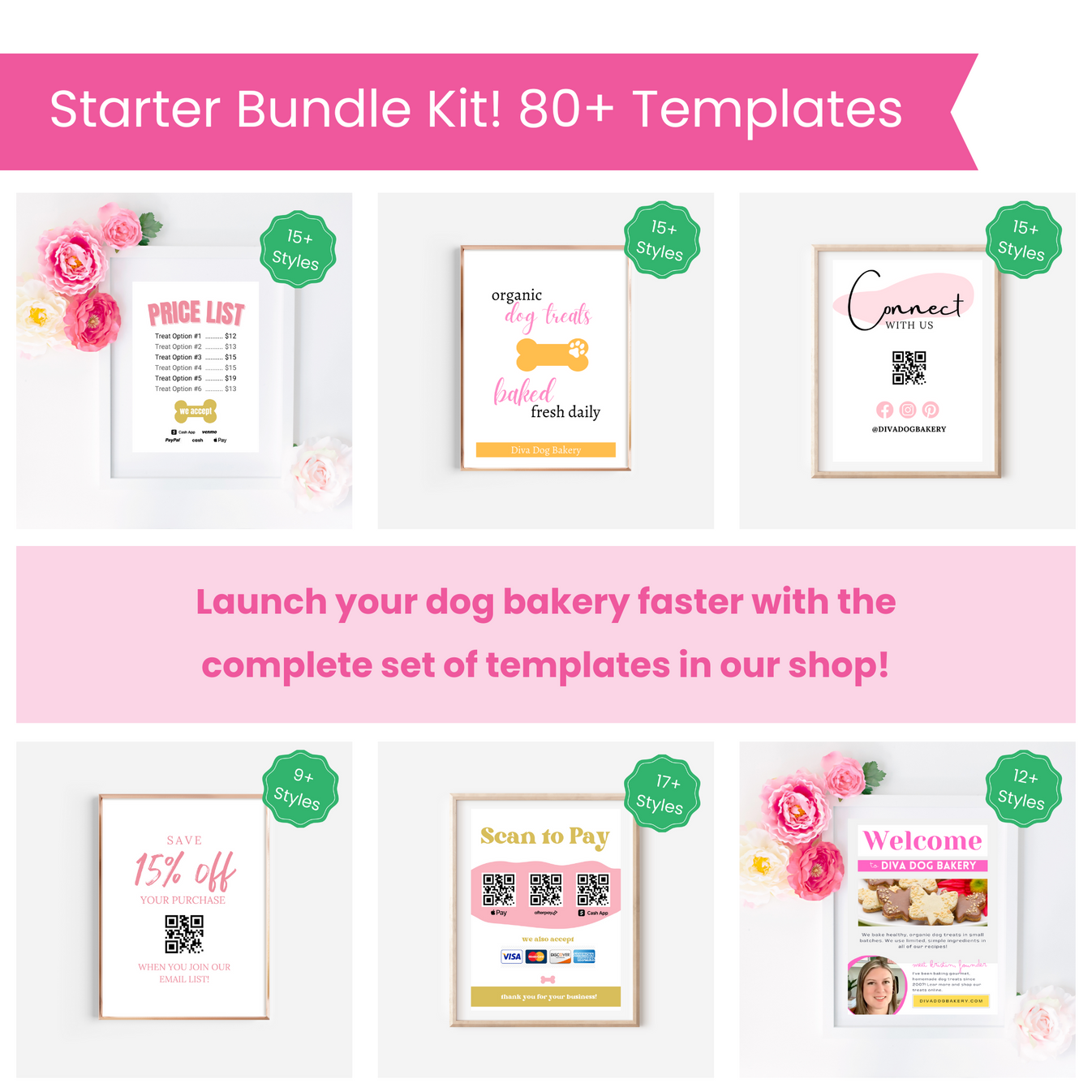 Dog Bakery Booth Starter Pack Bundle Shop Diva Dog Bakery